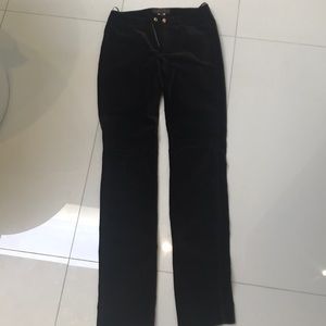 Pink Tartan Chocolate Brown Velvet Pants